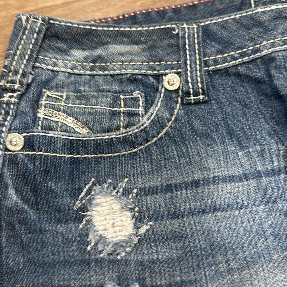 Y2K Amethyst Jean mini skirt junior size 11 - Picture 2 of 6